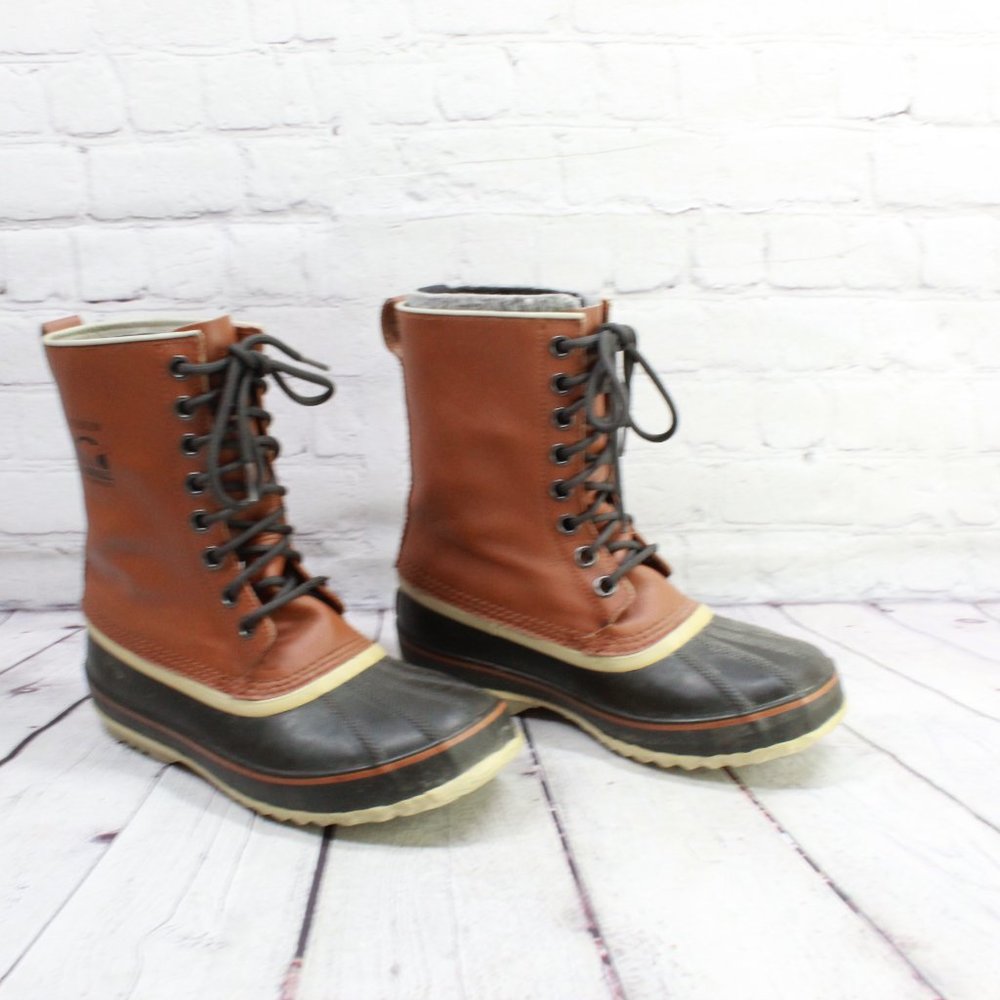 SOREL 1964 Premium Brown Leather Waterproof Duck B - Picture 5 of 11